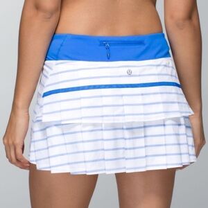 Lululemon Run: Pace Setter Skirt (Regular) golf Stripe blue run tennis athletic